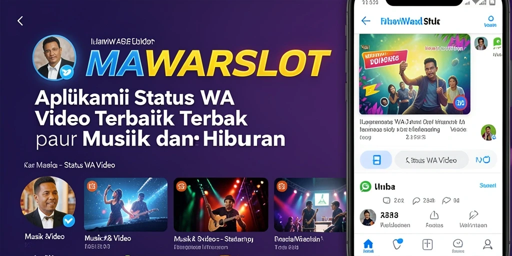 Tampilan antarmuka MAWARSLOT menampilkan pilihan video status WA yang menarik.