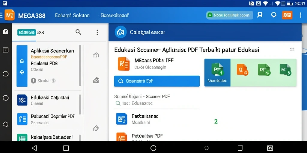 Antarmuka MEGA388 yang sederhana dan fungsional untuk Scanner PDF.
