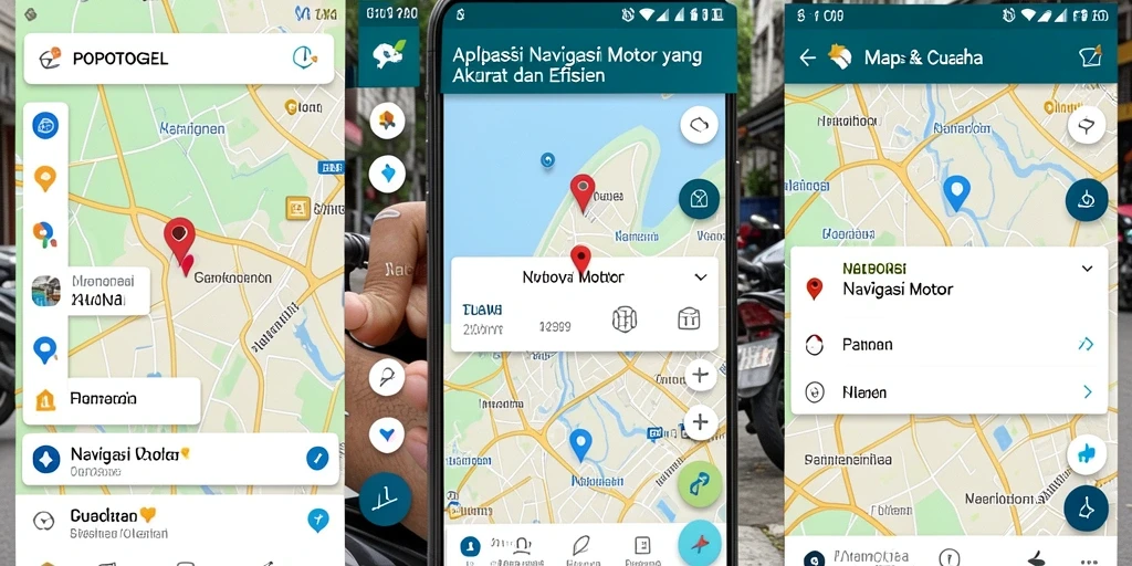 Antarmuka aplikasi POPOTOGEL yang sederhana dan informatif untuk navigasi motor.